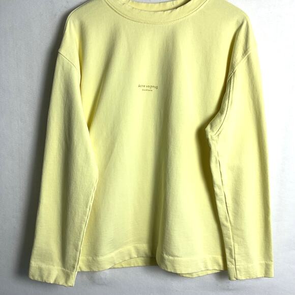 Acne Studios Yellow Lhynn Sweatshirt Unisex size S - Picture 2 of 8